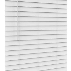 Arlo Blinds 2" Faux Wood Cordless Horizontal Blinds with Crown Valance, 26.5"W x 48"H, White